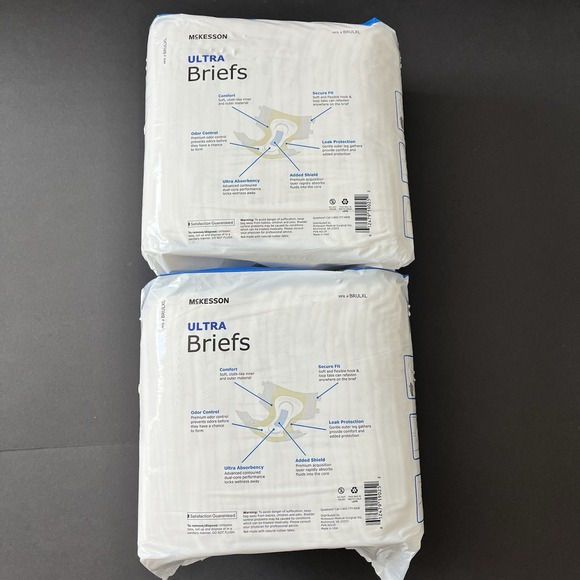 30 McKesson Ultra Brief Diaper Heavy Absorbency Disposable Adult XL Tab Closure - Picture 2 of 5